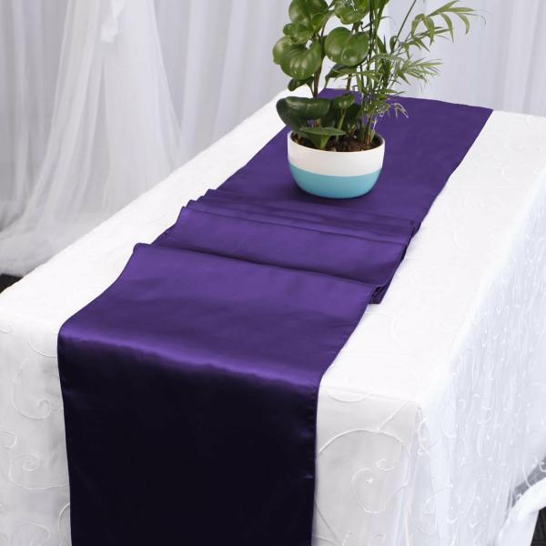 Satin Table Runners | Satin Table Runners – Purple Satin Table Runners Purple