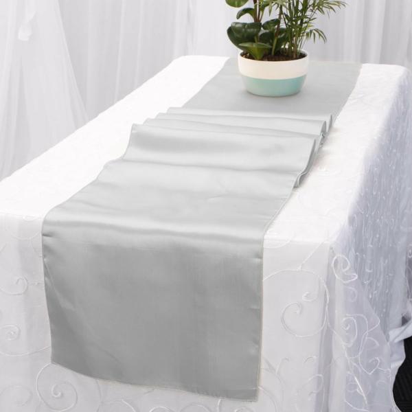 Satin Table Runners | Satin Table Runners – Silver Satin Table Runners Satin Table Runners