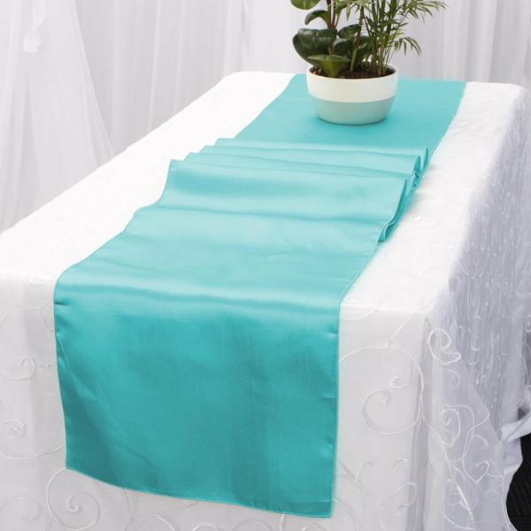 Satin Table Runners | Satin Table Runners – Turquoise Satin Table Runners Satin Table Runners