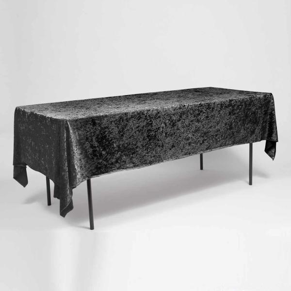 Satin & Velvet Tablecloths | Black Velvet Rectangle Tablecloth (153X259Cm) Rectangle Tablecloths Black