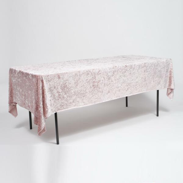 Satin & Velvet Tablecloths | Blush Velvet Rectangle Tablecloth (153X259Cm) Rectangle Tablecloths Blush