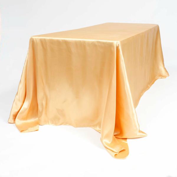 Satin & Velvet Tablecloths | Gold Rectangle Satin Tablecloth (220X330Cm) Rectangle Tablecloths Gold