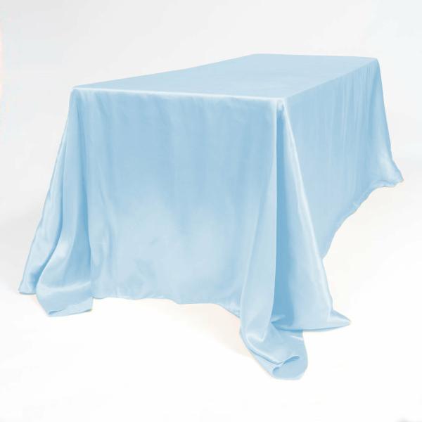 Satin & Velvet Tablecloths | Light Blue Rectangle Satin Tablecloth (220X330Cm) Rectangle Tablecloths Light Blue