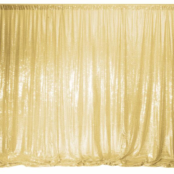 Sequin Backdrops & Wall Panels | Champagne Gold Sequin Backdrop Curtain 3M X 1.25M Sequin Backdrops & Wall Panels