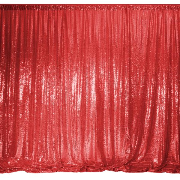 Sequin Backdrops & Wall Panels | Red Sequin Backdrop Curtain 3M X 1.25M Backdrops & Ceiling Decorations Sequin Backdrops & Wall Panels