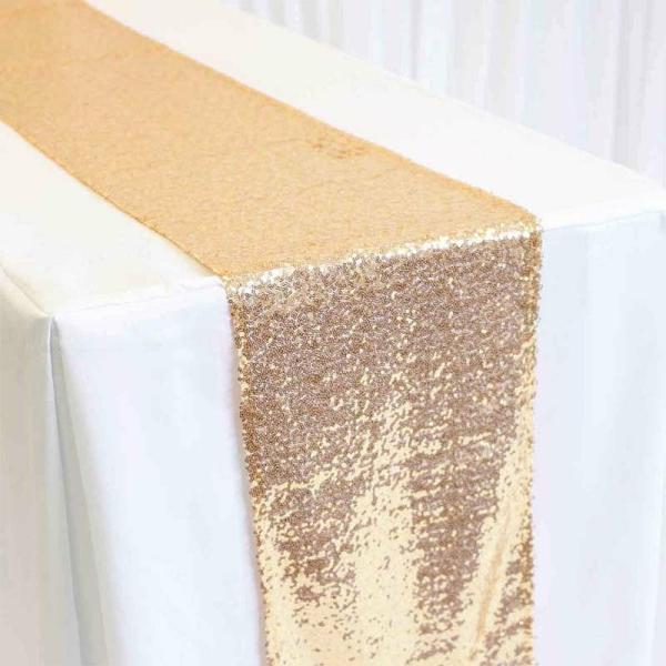 Sequin Table Runners | Sequin Table Runner – Antique Gold Sequin Table Runners Sequin Antique Gold