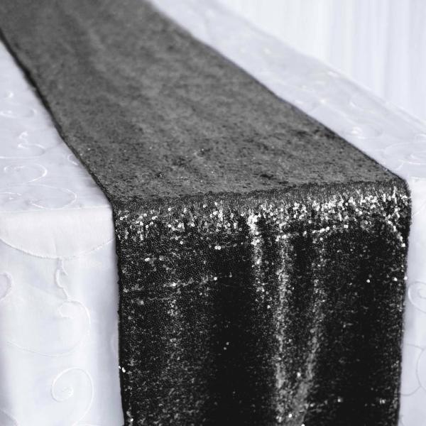 Sequin Table Runners | Sequin Table Runner – Black Sequin Table Runners Sequin Black