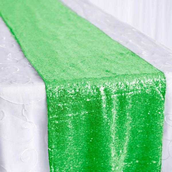 Sequin Table Runners | Sequin Table Runner – Jade / Emerald Green Sequin Table Runners Green