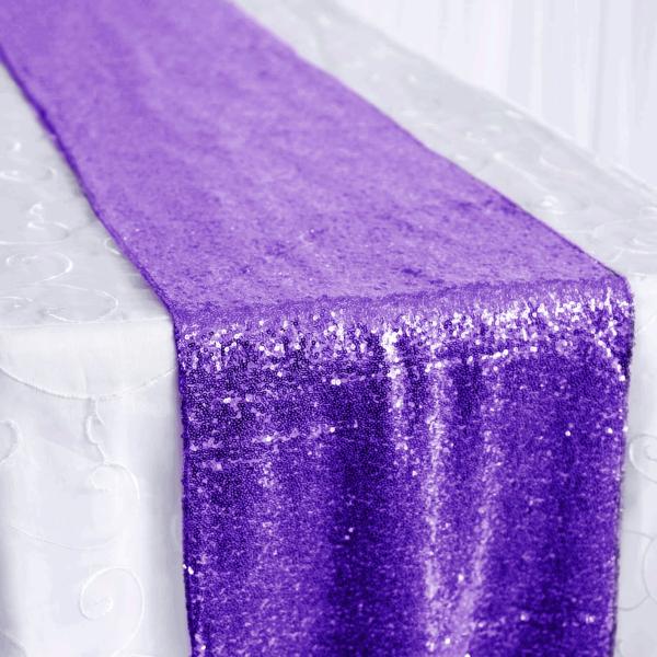 Sequin Table Runners | Sequin Table Runner – Purple Table Runners Sequin Purple