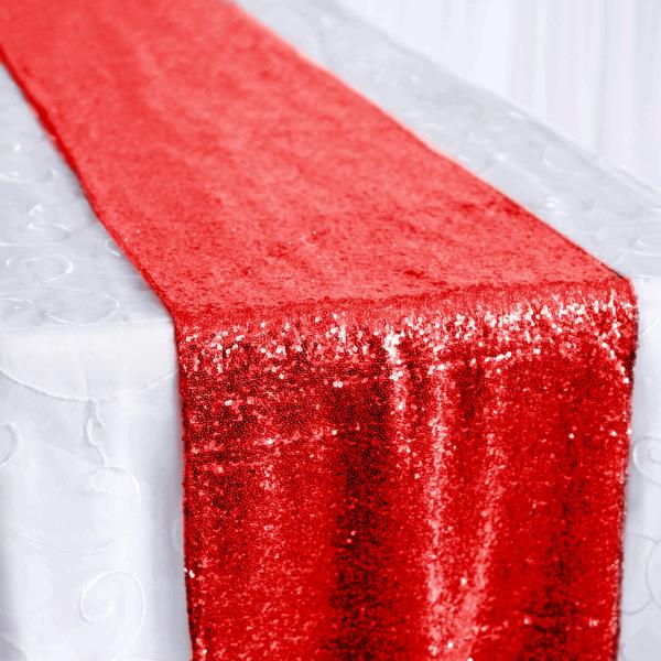 Sequin Table Runners | Sequin Table Runner – Red Sequin Table Runners Sequin Red