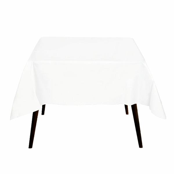 Square Tablecloths | White Square Tablecloth (150X150Cm) Square Tablecloths Square Tablecloths