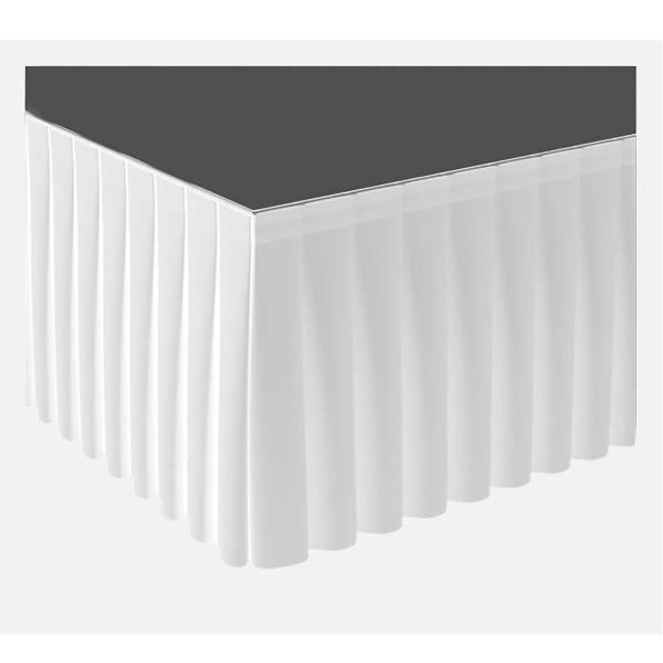 Stage Skirting | 90Cm High White Stage Skirting / Table Skirting (3M) Stage Skirting Stage Skirting