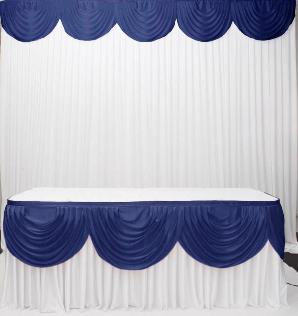 Swags For Tables & Backdrops | Ice Silk Satin 3M Swag – Navy Blue Backdrops & Ceiling Decorations Navy