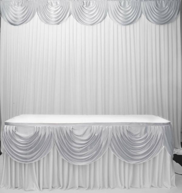 Swags For Tables & Backdrops | Ice Silk Satin 3M Swag – Silver Backdrops & Ceiling Decorations Silver