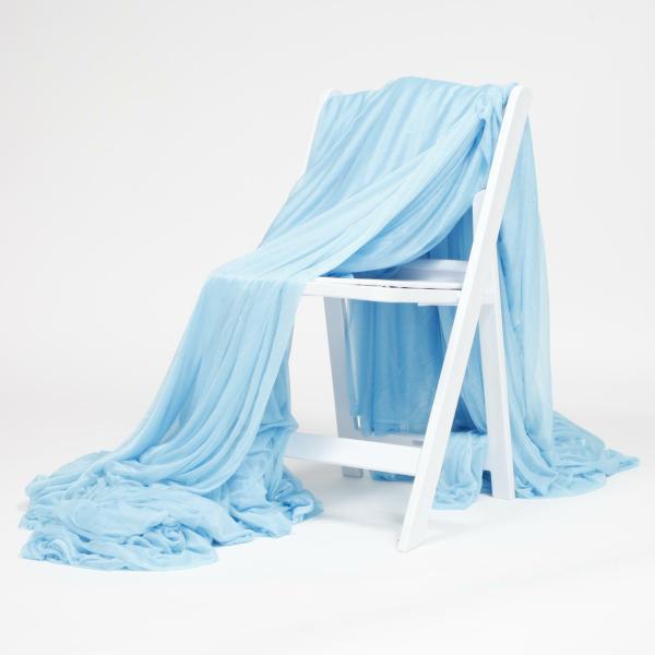 Tulle & Chiffon Backdrops | Blue Chiffon Fabric With Glitter 1.5Mx25M – (Sheer Stretch Crepe Chiffon) Backdrops & Ceiling Decorations Tulle & Chiffon Backdrops