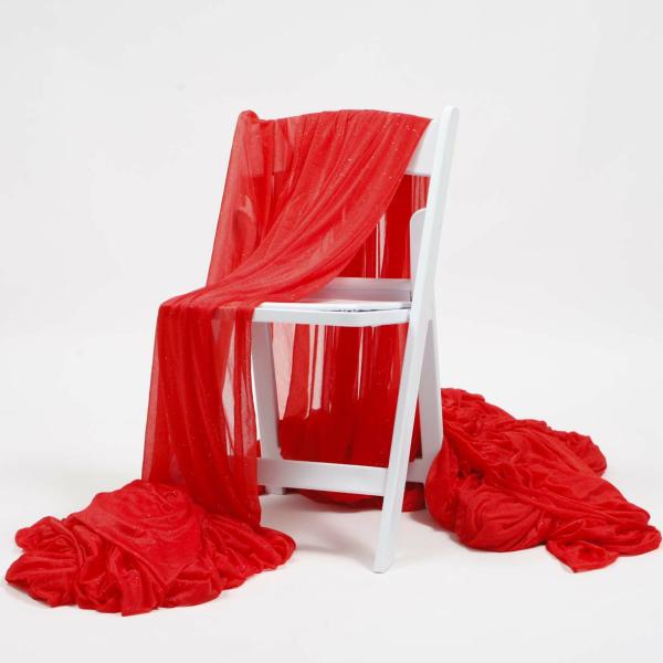 Tulle & Chiffon Backdrops | Red Chiffon Fabric 1.5Mx25M – (Sheer Stretch Crepe Chiffon) Backdrops & Ceiling Decorations Tulle & Chiffon Backdrops