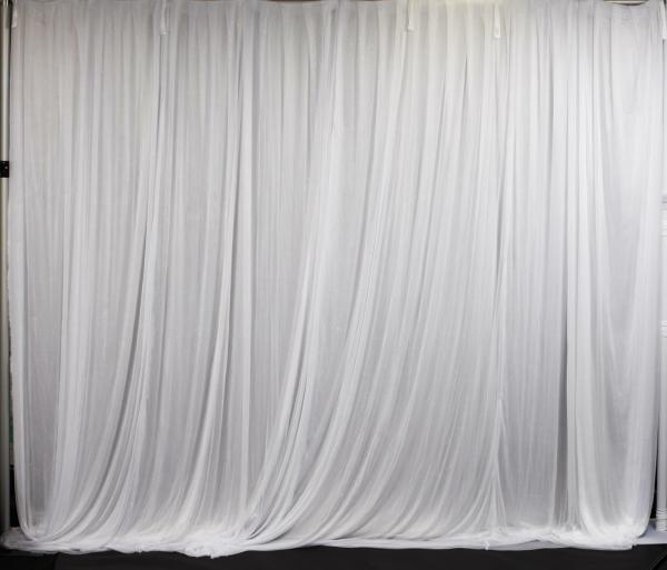 Tulle & Chiffon Backdrops | White Beauty Backdrop Curtain With Subtle Glitter Organza With Satin Silk Backing 3Mx3M Backdrops & Ceiling Decorations Tulle & Chiffon Backdrops