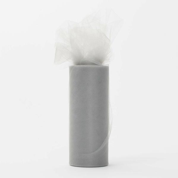 Tulle Fabric Rolls – Small & Medium | Small Soft Tulle Fabric Roll – Silver (22M Length) Aisle Runners & Fabric Rolls Tulle Fabric Rolls - Small & Medium