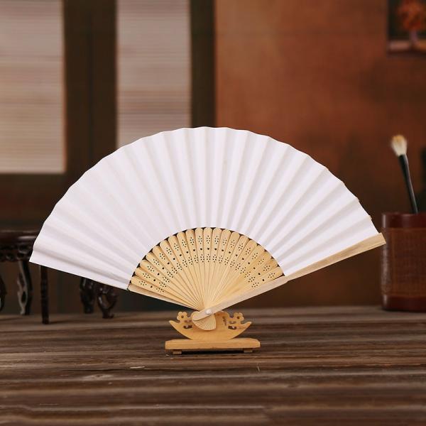 Umbrellas & Folding Hand Fans | Folding Hand Fan – Paper – White – 42Cm X 23Cm Decorating, Centrepieces & Accessories Umbrellas & Folding Hand Fans