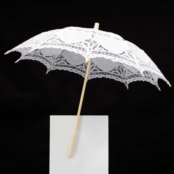 Umbrellas & Folding Hand Fans | White Lace Fabric Wedding Umbrella Parasol Decorating, Centrepieces & Accessories Umbrellas & Folding Hand Fans