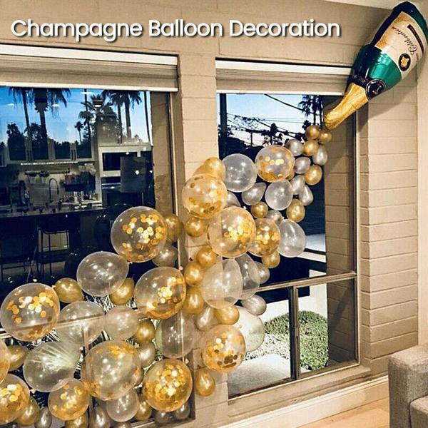 Wedding Arches & Balloon Garlands | 42 Pc Balloon Garland Kit – Champagne & Bubble Theme Balloons & Fairy Lights Balloons & Fairy Lights