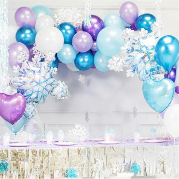 Wedding Arches & Balloon Garlands | 84Pc Balloon Garland Kit – Frozen Winter Theme Balloons & Fairy Lights Balloons & Fairy Lights