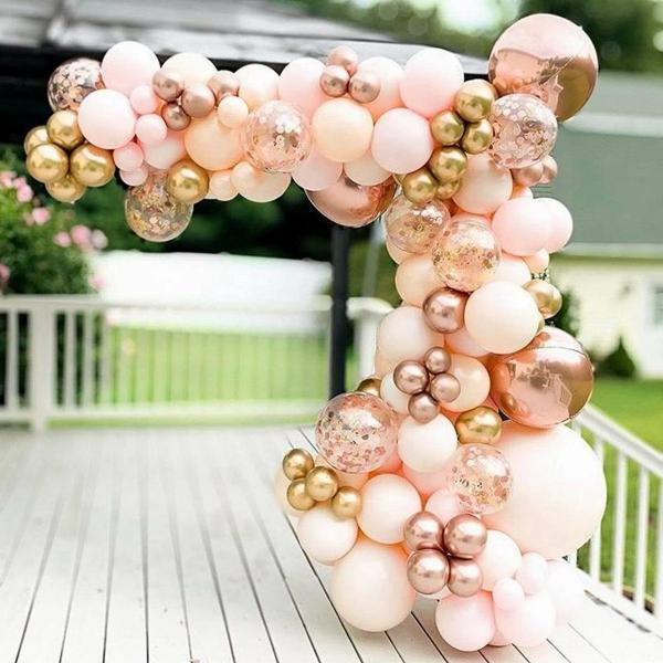 Wedding Arches & Balloon Garlands | 96Pc Balloon Garland Kit – Blush Pink And Gold Balloons & Fairy Lights Balloons & Fairy Lights