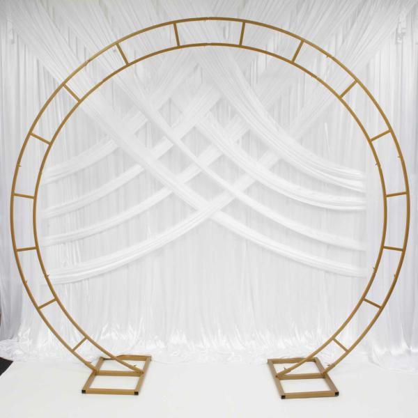 Wedding Arches & Balloon Garlands | Wide Round Wedding Arch Decoration Frame – Gold (2.2M X 2.4M) Stands, Arches, Balloons Wedding Arches & Balloon Garlands