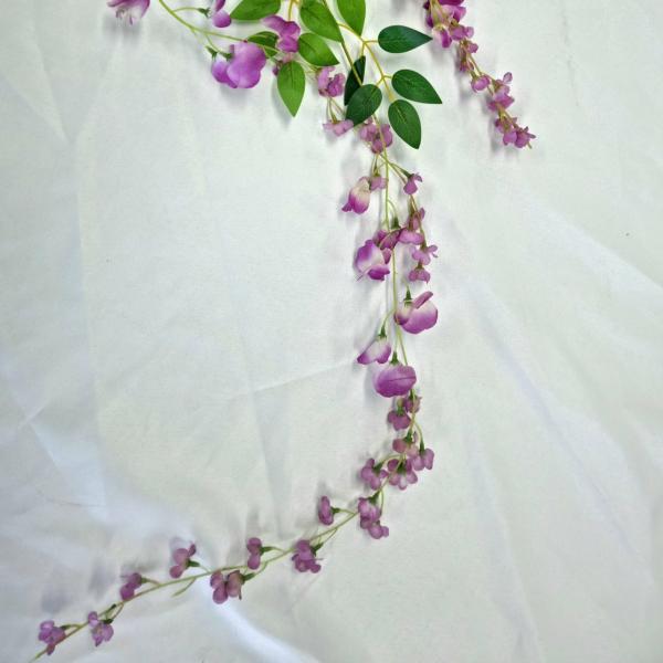 Wisteria | Medium Premium Wisteria Stems – Violet Purple (1.2M) Artificial Flowers, Walls & Greenery Hanging Flowers, Vines & Garlands