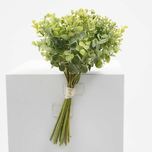 Artificial Flower Bouquets | Artificial Baby’s Breath Silver Dollar Small Flower Bouquet – Yellow – Spray Style Artificial Flower Bouquets Artificial Flower Bouquets