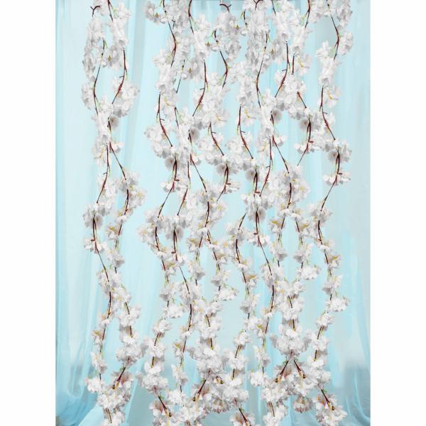 Cherry Blossoms | Large Cherry Blossom Hanging Vine – White (1.8M) Artificial Flowers, Walls & Greenery Cherry Blossoms