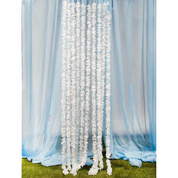 Hanging Flowers, Vines & Garlands | Large Orchid Hanging Garland – Ivory (2M) Artificial Flowers, Walls & Greenery Hanging Flowers, Vines & Garlands