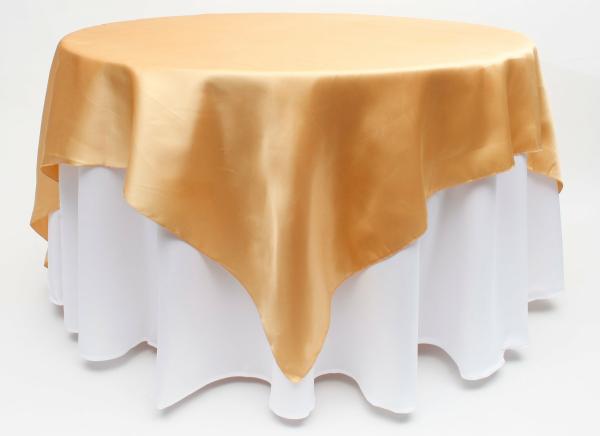 Satin & Velvet Tablecloths | Gold Square Satin Tablecloth Overlay (230X230Cm) Satin & Velvet Tablecloths Gold