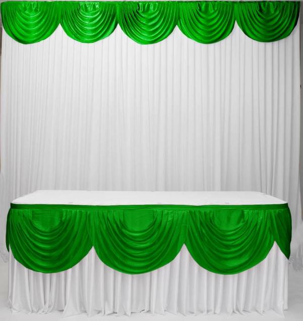 Swags For Tables & Backdrops | Ice Silk Satin 3M Swag – Emerald Green (Jade) Backdrops & Ceiling Decorations Emerald Green