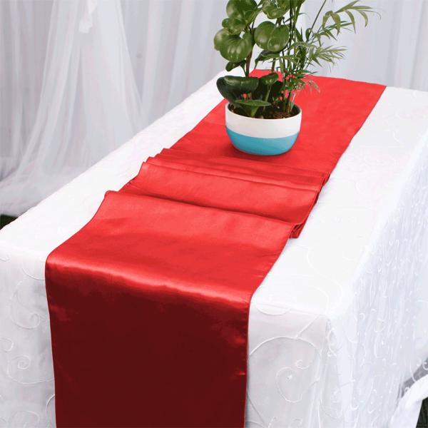 Satin Table Runners | Satin Table Runners – Red Satin Table Runners Red