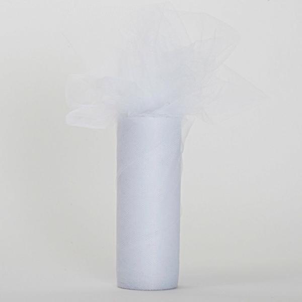 Tulle Fabric Rolls – Small & Medium | Small Soft Tulle Fabric Roll – White (22M Length) Aisle Runners & Fabric Rolls Tulle Fabric Rolls - Small & Medium