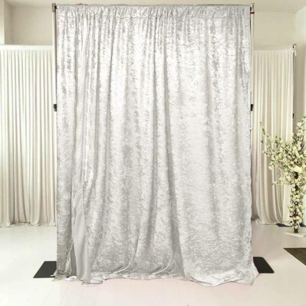 Velvet Backdrops | White Velvet Backdrop Curtain – 3 Meters Length X 3 Meters High Backdrops & Ceiling Decorations Velvet Backdrops